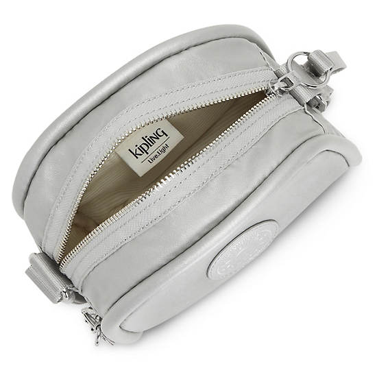 Kipling Jesper Metallic Crossbodytassen Zilver | BE 1183AH